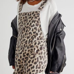Free People leopard printed zingy shortall